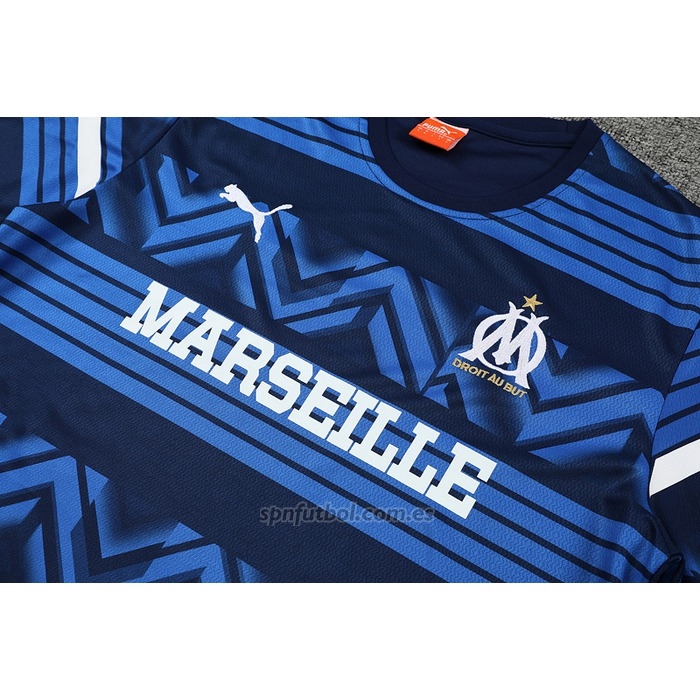 Chandal del Olympique Marsella Manga Corta 2022-2023 Azul - Pantalon Corto